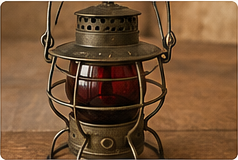 Restored railroad lantern